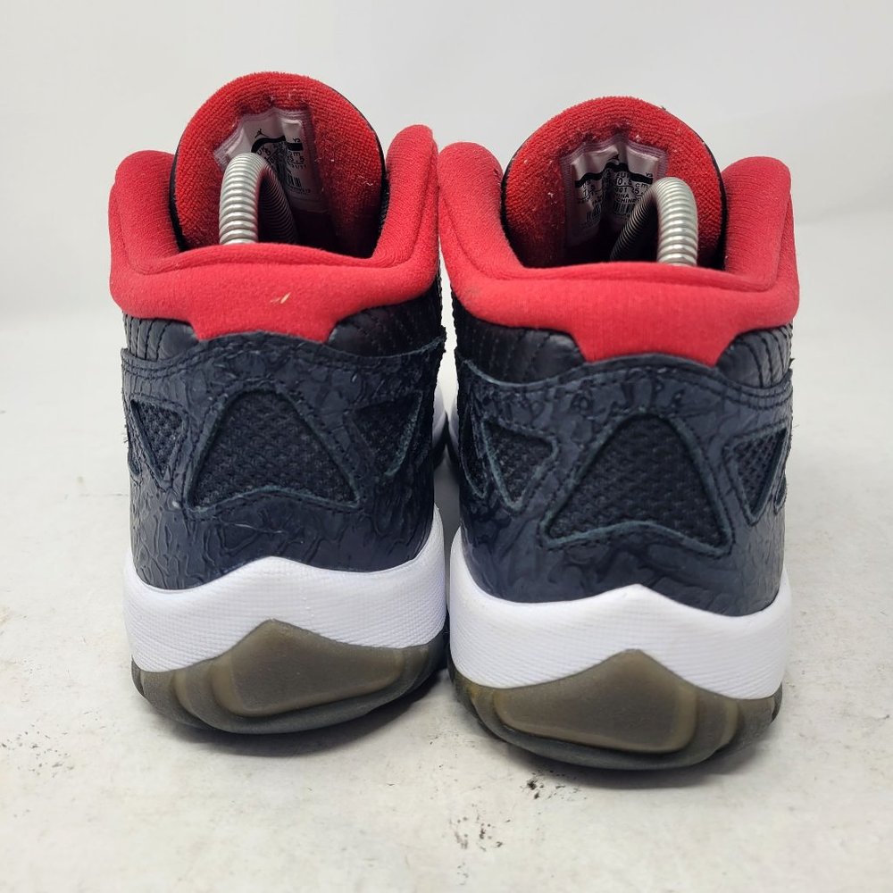 Air Jordan 11 XI Retro Low IE 'Black Red' BRED 2011 306008-001 7.5 1 4 6 12 13 - Picture 7 of 16
